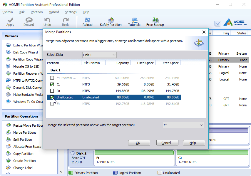 Windows 10 disk management format